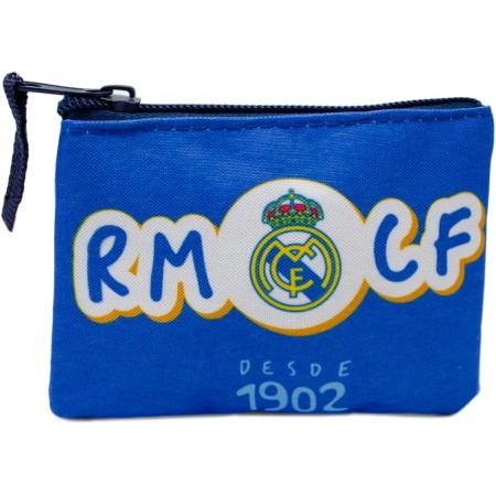 Real Madrid Monedero Cartera RMCF Desde1902 Escudo Producto Oficial 12x10cm… Azul