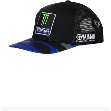 VR46 Gorra Con Visera Replica Team Yamaha Monster ,Hombre,One Size,Negro