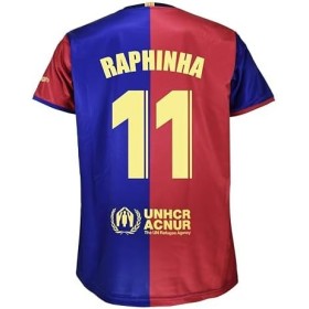 Barcelona FC Camiseta Barça Raphinha 11, Primera Equipación 2024/2025- Réplica Oficial con Licencia- Talla L Adulto