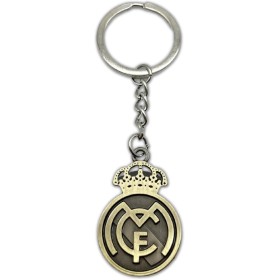 ZONREX Llavero Metálico de Lujo Real Madrid CF | Llavero Edición Aficionado | Diseño Elegante en Dorado con Emblema Real Madrid