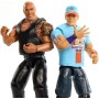 Mattel WWE Main Event Championship Showdown - Juego de 2 figuras de acción y accesorios, serie 19 The Rock vs John Cena