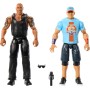 Mattel WWE Main Event Championship Showdown - Juego de 2 figuras de acción y accesorios, serie 19 The Rock vs John Cena