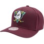 Mitchell & Ness NHL Team Ground 2.0 Pro Gorra de béisbol – Anaheim Ducks, Borgoña, Snapback (tamaño ajustable), granate, Talla