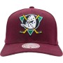 Mitchell & Ness NHL Team Ground 2.0 Pro Gorra de béisbol – Anaheim Ducks, Borgoña, Snapback (tamaño ajustable), granate, Talla