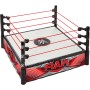 Mattel WWE Ring de superestrellas con pegatinas de Main Event y RAW, colchoneta con muelles y cuerdas elásticas tensadas, JDJ20