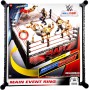 Mattel WWE Ring de superestrellas con pegatinas de Main Event y RAW, colchoneta con muelles y cuerdas elásticas tensadas, JDJ20