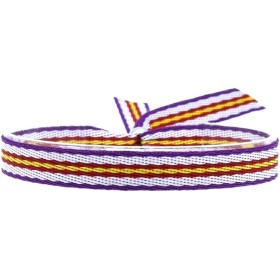 BDM Pulsera Madrid Merengue de tela ajustable, pulsera vikingos, hala Madrid