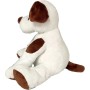 CyP Brands- Real Madrid- Muñeco de Peluche, Perro 25 cm, Color Blanco, Producto Oficial