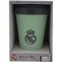 CyP Brands- Real Madrid, Vaso, Vaso para llevar, Take Away, Vaso con Tapa, Color Verde, Producto Oficial