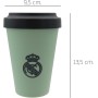 CyP Brands- Real Madrid, Vaso, Vaso para llevar, Take Away, Vaso con Tapa, Color Verde, Producto Oficial