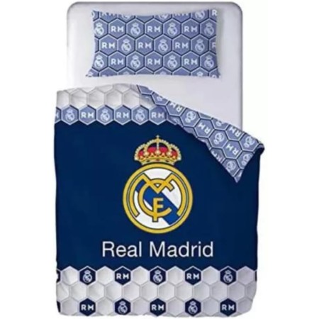 HM'S HOME'SECRET Funda Nórdica Real Madrid 2021 2 Piezas. Escudo Centrado (105 (180x220))