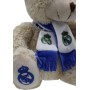 Real Madrid, Peluche Osito con Bufanda, Producto Oficial Real Madrid, Dimensión 20 cm, Color Marrón (CyP Brands)