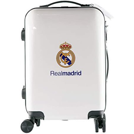 Real Madrid - Maleta Trolley de Cabina - Equipaje de Mano - 55x40x20 cm - Todas las Aerolíenas - Carcasa Rígida - Ruedas