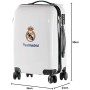 Real Madrid - Maleta Trolley de Cabina - Equipaje de Mano - 55x40x20 cm - Todas las Aerolíenas - Carcasa Rígida - Ruedas