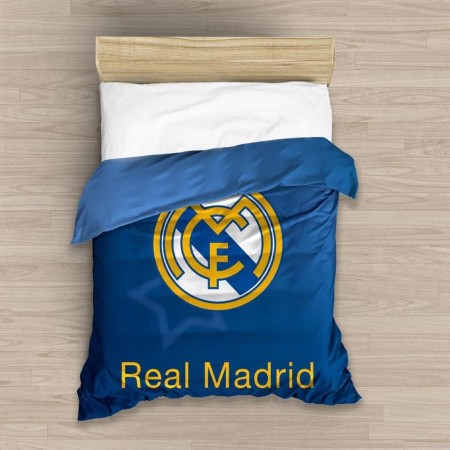 PHU Carbotex - Edredón nórdico Real Madrid CF Escudo Centrado Cama 90-105 Cm (180 x 260 Cm) Oficial