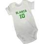 Body bebé personalizado equipo de fútbol | 100% Algodón | Personalizado a tu gusto | Manga larga/corta | Regalos para bebés