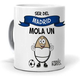 Taza Única del Madrid | Ser del Madrid Mola un Huevo | Frase Especial para Aficionados Madridistas | Idea de Regalo Original