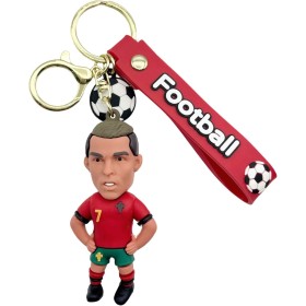 AUTOZOCO Llavero Cristiano Ronaldo, Llavero de futbol Cristiano Ronaldo, Llavero CR7, Merchandising de Cristiano Ronaldo,