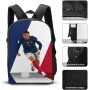 BXLASHJEO Mbappé Bolsa Escolar Niños - Fútbol Mochila Escolar Alumno Para Cámping Senderismo Exterior Deporte Viajar - Regalo