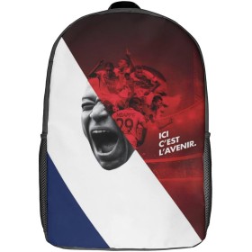 BXLASHJEO Mbappé Bolsa Escolar Alumno - Fútbol Mochila Escolar Chico Chica Para Primario Júnior Sénior Universidad Colega -