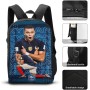 BXLASHJEO Mbappé Bolsa Escolar Alumno - Fútbol Mochila Escolar Chico Chica Para Primario Júnior Sénior Universidad Colega -