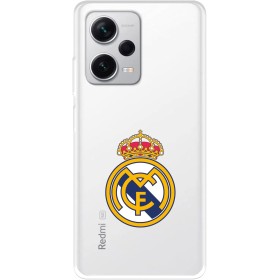 Funda para Xiaomi Redmi Note 12 Pro + 5G del Real Madrid Escudo Real Madrid tansparente para Proteger tu móvil. Carcasa de