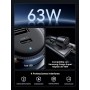 UGREEN 63W Cargador de Coche USB C, Car Charger Tipo C Carga Rápida PD 3.0 QC 3.0 PPS 45W, Compatible con iPhone 16/15/14/13/12,