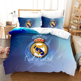 Shaari Real Madrid Fundas Nórdicas Cama 90 de 3 Piezas - Fundas Poliéster Nórdico 150x200cm con 2 Fundas de Almohada 50x75cm