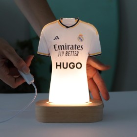 RecontraMago Madrid Regalos Futbol España Eurocopa Personalizada - Futbol real Lampara Regalo Comunion Cumpleaños Niño Niños