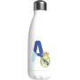 CYP Botella Personalizable Blanca de Acero 550ml Real Madrid, Plata, Diseño Letra A