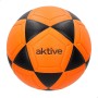 AKTIVE Balón de fútbol Sala PVC, 230-250 Gramos, D18 cm, Talla 3, Color Naranja y Negro, Resistente y Duradero, Óptimo para