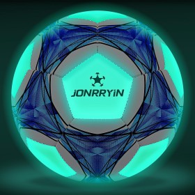 JONRRYIN Balón de Fútbol Iluminado, Fútbol de Entrenamiento Tamaño 5, Balón de Fútbol Fluorescente para Entrenamiento y Juegos