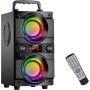 Altavoz Bluetooth,60W Altavoz Portatil Potente, Altavoz Inalámbrico Luces Coloridas,Altavoces Portátil Potente,Apoya Micro SD