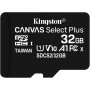 Kingston Canvas Select Plus Tarjeta microSD, SDCS2/128GB Class 10 con Adaptador SD, garantía de por vida con el fabricante.