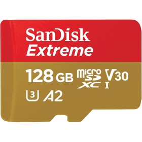 SanDisk 128GB Extreme tarjeta microSDXC + adaptador SD + RescuePro Deluxe hasta 190 MB/s con Clase A2 de rendimiento de las