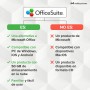 OfficeSuite Family - Documents, Sheets, Slides, PDF, Mail & Calendar - 6 Usuarios - 1 Año de Licencia para 1 Windows y 2