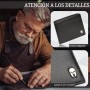 SPARTANO Carteras para Hombre con protección RFID, 11 Ranuras para Tarjetas de crédito, 1 Bolsillo para Monedas, 2