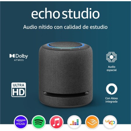 Echo Studio (Última generación) | Nuestro altavoz inteligente wifi y Bluetooth con mejor sonido hasta la fecha, con audio