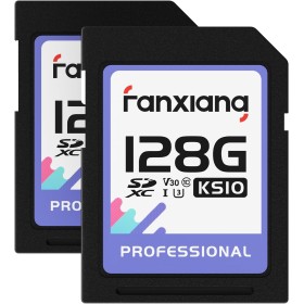 fanxiang Tarjeta SD Card Tarjeta SD 128GBx2 Tarjeta de Memoria SD Memory Card, UHS-I U3/V30/A2 Tarjeta SD Lectura/Escritura