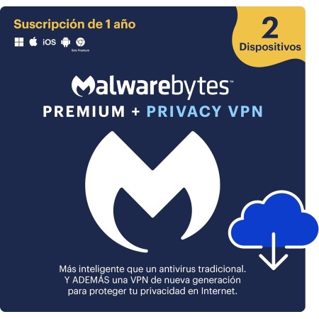 Malwarebytes | Windows/Mac/iOS/Android/Chrome | Premium + Privacy VPN | 2 Dispositivo | 12 Meses | Código de activación enviado