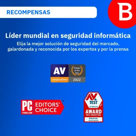 Bitdefender Total Security 2025 | 5 Dispositivos | 1 Año | PC/Mac/iOS/Android | Código de activación por email | Renovación