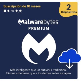 Malwarebytes | Windows/Mac/iOS/Android/Chrome | Premium | 2 Dispositivo | 18 Meses | Código de activación enviado por email