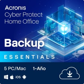 Acronis Cyber Protect Home Office 2023 , Essentials , 5 PC/Mac , 1 año , Windows/Mac/Android/iOS , Seguridad y copia de