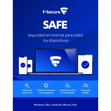 F-Secure Internet Security para todos los dispositivos | 1 Año | 5 Dispositivos | PC/Mac/Mobile | Código de activación enviado