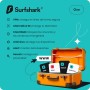 Surfshark Starter | VPN, Alternative ID, CleanWeb | Windows/Mac/Linux/Androis/iOS | Starter | 12 Meses | Código de activación