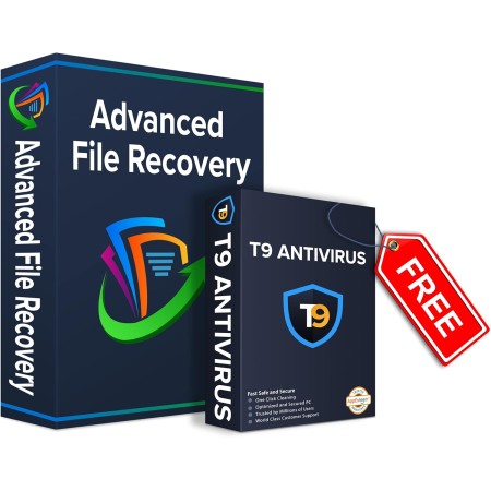 Advanced File Recovery & T9 Antivirus - Windows 1 Año 1 PC | Recuperar Documentos, Audios y Videos desde PC | Dispositivos de