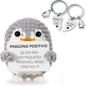 Genérico Pingüino Positivo con Llaveros Originales | Regalos Originales para Mujer | Regalos Originales para Hombre | Regalo