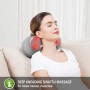 Snailax Almohada de masaje Shiatsu - Masajeador de cuello y espalda con calor, Masajeador de almohada eléctrico para hombros,