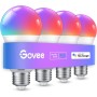 Govee Bombilla LED E27 Inteligentes WiFi y Bluetooth, Funciona con Alexa Google Assistant, 800LM, 16 Millones de Colores DIY