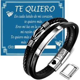 Gkmamrg Regalos para Hombres, marido, amigo Regalos, con grabado Te Quiero, aniversario de boda, regalo de cumpleaños, regalo de